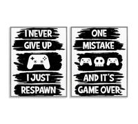 Stupell Industries Marcus Prime Lot de 2 impressions giclées encadrées pour joueur de motivation Blanc 50,8 x 40,6 cm