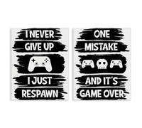 Stupell Industries Marcus Prime Lot de 2 toiles murales avec phrases de joueur motivantes 50,8 x 40,6 cm