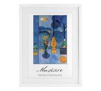 Stupell Industries Matisse The Blue Room White Affiche encadrée sous verre, design par Vintage Hustle, 23 x 17 cm