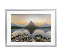 Stupell Industries National Park Central Mountain Grey Affiche encadrée sous verre, design par Jeff Poe Photography, 35,6 x 50,8 cm