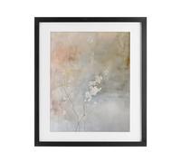 Stupell Industries Pastel Blossom Abstract Floral White Affiche encadrée sous verre, design par Creative Studio, 21 x 17 cm