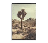 Stupell Industries Petal Prints Design Giclée encadrée Motif arbre solitaire Gris désert 45,7 x 30,5 cm