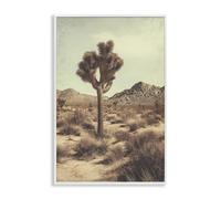 Stupell Industries Petal Prints Design Giclée encadrée Motif arbre solitaire Gris désert 61 x 40,6 cm