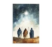 Stupell Industries Petal Prints Plaque murale Motif bergers de la sagesse guidée 48 x 33 cm