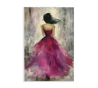 Stupell Industries Plaque murale « After Midnight Girl in Gown » par Annabelle Hall - 48 x 33 cm