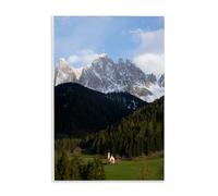 Stupell Industries Plaque murale Chapelle solitaire dans les Dolomites, design par Jared Kreiss, 48 x 33 cm