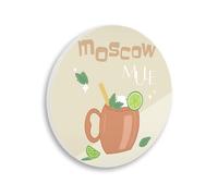 Stupell Industries Plaque murale circulaire Moscow Mule Funky Cocktail, design par Anna Quach, 30,5 x 30,5 cm