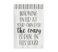 Stupell Industries Plaque murale « Warning the Crazy is Real », design by Lux + Me Designs, 15 x 10 cm