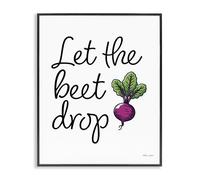 Stupell Industries Poster encadré Let The Beet Drop par Susan Ball - Noir - 30 x 24 cm