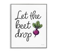 Stupell Industries Poster encadré Let The Beet Drop par Susan Ball - Noir - 50,8 x 40,6 cm