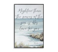 Stupell Industries Poster encadré « Mightier Than The Waves », noir, 30,5 x 45,7 cm, facile à accrocher et robuste, fabriqué aux États-Unis, par Patricia Pinto