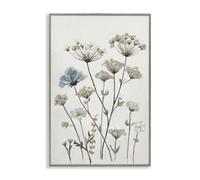 Stupell Industries Poster encadré « Neutral Jardin Azul », gris, 40,6 x 61 cm, facile à accrocher et robuste, fabriqué aux États-Unis, par Patricia Pinto
