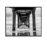 Stupell Industries Structure de jetée en perspective blanche encadrée par Jeff Poe Photography, 16 x 20 cm