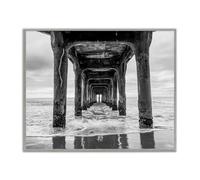 Stupell Industries Structure de jetée en perspective grise encadrée par Jeff Poe Photography, 24 x 30 cm