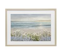 Stupell Industries Tableau encadré de sable et de fleurs blanc sous verre, design par Amber Sterling, 17 x 23 cm