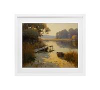 Stupell Industries Tableau encadré Golden Hour in Autumn Black Under Glass, design by Arlington Prints, 33 x 40 cm