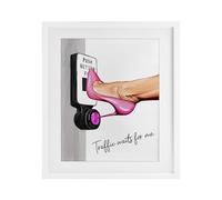 Stupell Industries Tableau encadré « Traffic Waits for Me Heels Gray Under Glass » par Ziwei Li, 40,6 x 33 cm