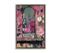 Stupell Industries Toile murale encadrée avec vue sur rue Londres Spring Street View, design par Annabelle Hall, 63,5 x 43,2 cm