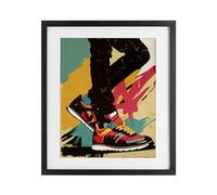 Stupell Industries Walkin' In The USA Affiche encadrée noire sous verre, design par Annabelle Hall, 53,3 x 43,2 cm