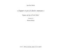 Stupeur et joie de devoirs nouveaux - Jean-Paul Michel - William Blake - broché - Essai