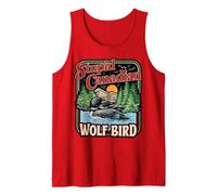 Stupid Canadian Wolf Bird Vintage Loon Wilderness Lake Cabane Débardeur
