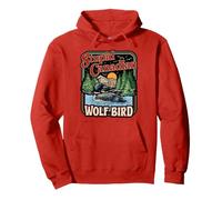 Stupid Canadian Wolf Bird Vintage Loon Wilderness Lake Cabane Sweat à Capuche