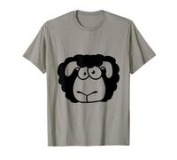Stupid Sheep Face Head Funny Anxious Cool Stare Comic T-Shirt