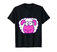 Stupid Sheep Face Head Funny Anxious Cool Stare Comic T-Shirt