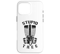 Stupid Tree Disc Golf Player Funny Chainsaw Basket Golfeur Coque pour iPhone 16 Pro Max