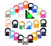 Stuppendux Lot de 15 paires / 26 paires d'écarteurs d'oreille en silicone souple pour homme et femme 2 g-3/4, Silicone