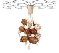 Sturdy Bird Toy, Parakeet Chew Accessory, 7.87x4.72 Inches Enrichment Tool with Safe Build, Natural Wood Grinding Toy, Colorful Cage Accessory with Fun Design, Cockatiel Play Item for Aviaries
