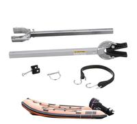 Sturdy Boat Support, Engine Bracket Stabilizer Tool, Outboard Transom Protection with Shock Absorb System, 17.32 Inches Heavy Duty Marine Trailer Saver, Secure Transport Support Design for Dock Use
