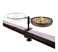 Sturdy Fauna Support, Decorative Standing Feeder Frame, 38.5 inches Tray with Drainage Feature, Iron Multi Purpose Bird Station, Nature Art with Traditional Design Porch Accessory for Deck and Home