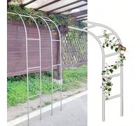 Sturdy Garden Arch for Climbing Plants Metal Rose Trellis for Backyard Patio & Courtyard - Available in 120/160/180/220/270cm Width 240cm Height (120 * 240cm 3.9 * 7.8ft)