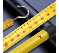 Sturdy Height Measuring Stick W/Hook, High Voltage Telescoping Measuring Rod, Tree Height Measuring Device, Power Epoxy Resin Tower Ruler, Yellow(1pack,8m/26.2ft)