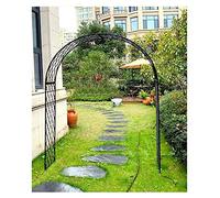 Sturdy Metal Garden Arch for Climbing Roses and Plants - Durable Trellis Archway Decoration (Black, 1.2 x 2.2 m) - Perfect for Outdoor Gardens and Events
