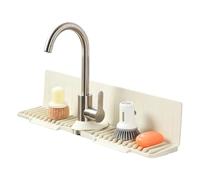 Sturdy Silicone Faucet, Mat for Kitchen, Sink 61cm Self-Draining, Mat | Versatile 8 Degree, Slited Faucet Splash, Guard Compact pour, Bathroom Counter Sponge, Storage Easy to Use Outdoor