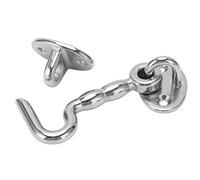 Sturdy Stainless Steel Door Latch Hook | 304 Marine Grade Privacy Lock for Boats/Yachts/Ships | Windproof Security Hook for Doors & Window Panels | Easy Installation,