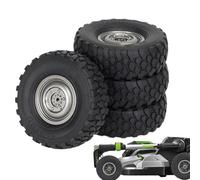 Sturdy Toy Car Replacement Tires, 1:16 Scale Wear-Resistant RC Parts, Model Accessories For RC Cars, 2.83Inches Pour Pieces Silver, Lot de 4