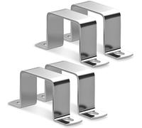 sturiz 4 Pièces Collier Serrage Carre 30x30mm En Acier Inoxydable 304 En Forme De U Colliers De Serrage Carrés Pour Portes D'entrée Fenêtres Conduites D'alimentation En Eau Et Autres Canalisations