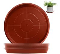 Sturiz 4 Pièces Coupelle Pot de Fleur Soucoupe Sous Coupe Dessous Pot Fleur 36 Cm Rond Brun Rougeâtre Soucoupes pour Pots de Fleurs Soucoupe Jardiniere pour Plantes D'Intérieur et D'Extérieur