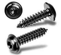 sturiz 40 Pièces Vis a Bois Torx Noir Tete Plate M5 x 30 mm Vis Penture Inox 304 A2 V4A à Tête Bombée Autotaraudeuse avec Rondelle pour Panneaux Acoustiques à Tête Plate Torx