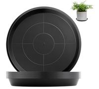 sturiz 6 Pièces Coupelle Pot de Fleur Soucoupe sous Pot Fleur 26cm Rond Noir Soucoupes pour Pots de Fleurs Jardiniere pour Plantes D'intérieur et D'extérieur