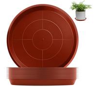 sturiz 6 Pièces Coupelle Pot de Fleur Soucoupe sous Pot Fleur 26cm Rond Rouge-Brun Soucoupes pour Pots de Fleurs Jardiniere pour Plantes D'intérieur et D'extérieur