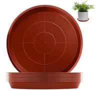 Sturiz 8 Pièces Coupelle Pot de Fleur Soucoupe Sous Coupe Dessous Pot Fleur 26 Cm Rond Brun Rougeâtre Soucoupes pour Pots de Fleurs Soucoupe Jardiniere pour Plantes D'Intérieur et D'Extérieur