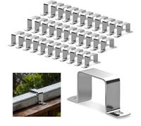 sturiz Lot de 35 colliers de serrage carrés en acier inoxydable 304 - 10 x 10 mm - Colliers de serrage U - Colliers de serrage d'angle - Collier de serrage carré pour portes d'entrée, fenêtres