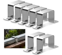 sturiz Lot de 8 colliers de serrage carrés en acier inoxydable 304 - 60 x 60 mm - Colliers de serrage U - Colliers de serrage d'angle - Collier de serrage carré pour portes d'entrée, fenêtres