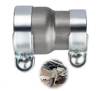 sturiz Manchon Reducteur Echappement 55 mm à 60 mm Collier Echappement pour 120 mm Réducteur Bande Tuyau D'échappement Acier Inoxydable Collier de Serrage Double D'échappement Manchon Raccord