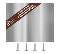 STUTOV Dosseret en acier inoxydable brossé de 76,2 x 59,4 cm - Panneau mural brossé pour cuisinière - Résistant à la chaleur et à la graisse - Trous pré-percés, vis et gants inclus - Installation et
