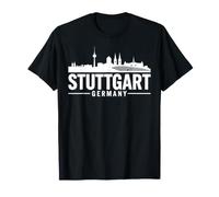 Stuttgart Allemagne Skyline Line Art Souvenir T-Shirt